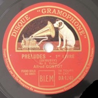 Disque Gramophone : Cortot - Debussy Preludes